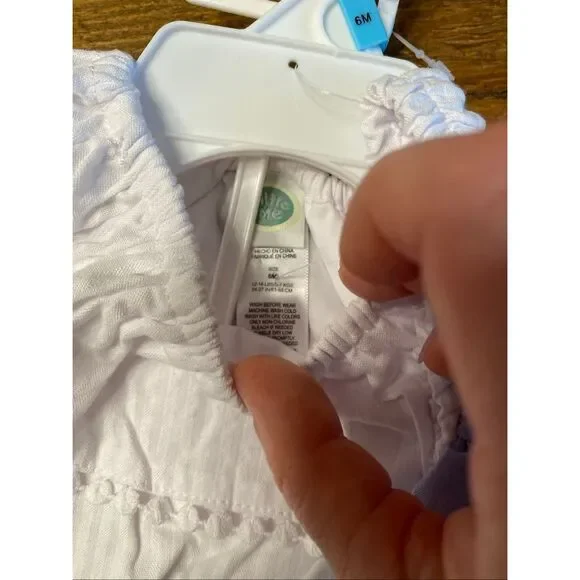Little Me 6 month NWT baby girl outfit woven Sunsuits white/blue 3pc floral - Picture 4 of 6